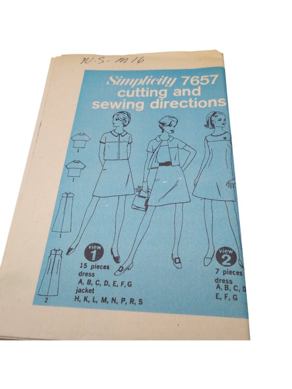 UNCUT Vintage Sewing PATTERN Simplicity 7657, Misses 1968 Dress and Jacket - Picture 1 of 6